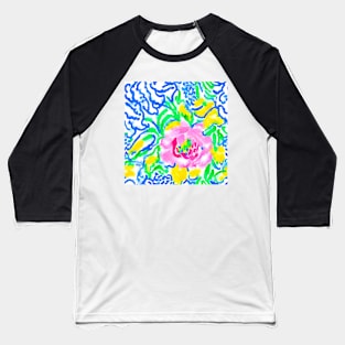 Preppy florals seamless pattern Baseball T-Shirt